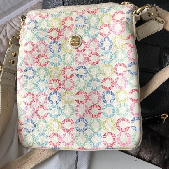 Coach Handbags - Coach white and colored crossbody